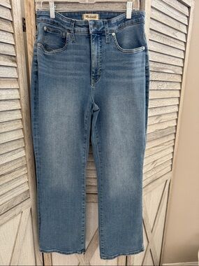 156. Madewell Mid-Rise kick Out Jeans High-Rise Blue Wash pre owned